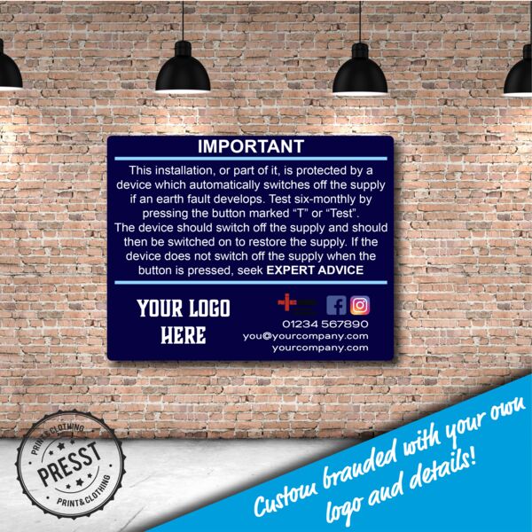 RCD Test Electrical Stickers Thumbnail