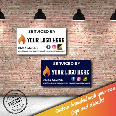 Serviced By Logo Stickers Thumbnail