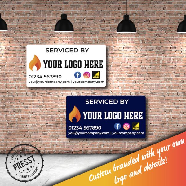 Serviced By Logo Stickers Thumbnail