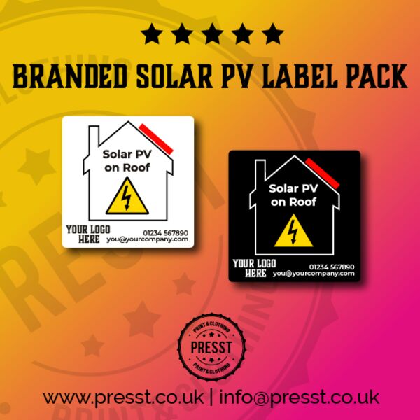 Solar PV on Roof Stickers Thumbnail