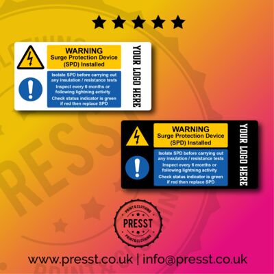 Surge Protection Device Warning Stickers Thumbnail