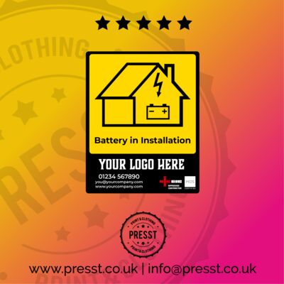 Battery In Installation Stickers Thumbnail