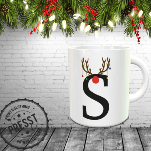 Monogram Mug - Reindeer Design Thumbnail